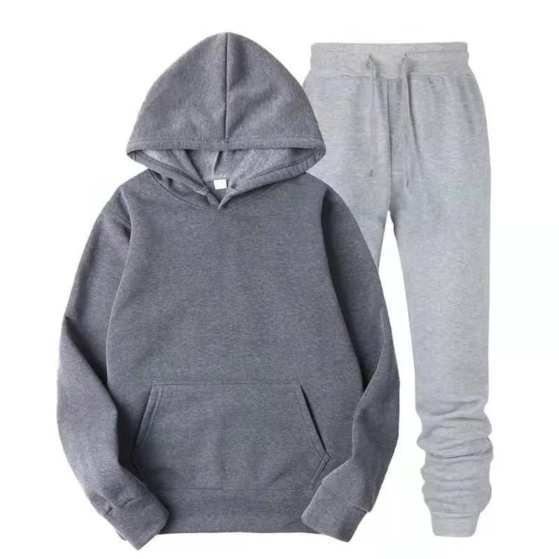 Men's Fleece Hoodie Sweatshirt Suit - Casual Pullover Tracksuit for Sports & Fashion - Cross-Border Export Quality showcase 20