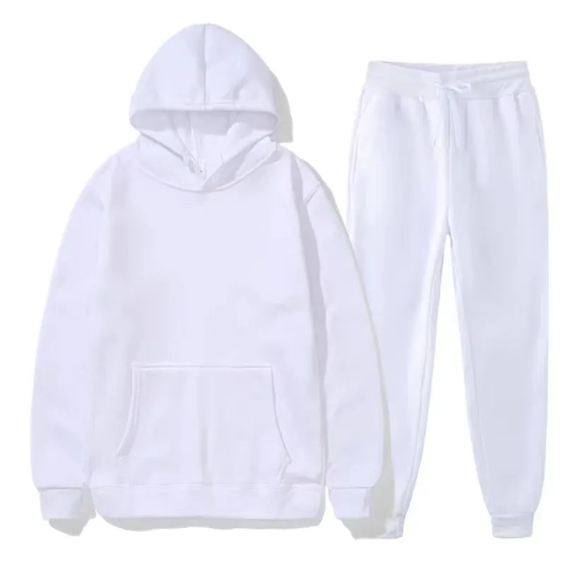 Men's Fleece Hoodie Sweatshirt Suit - Casual Pullover Tracksuit for Sports & Fashion - Cross-Border Export Quality thumbnail 7