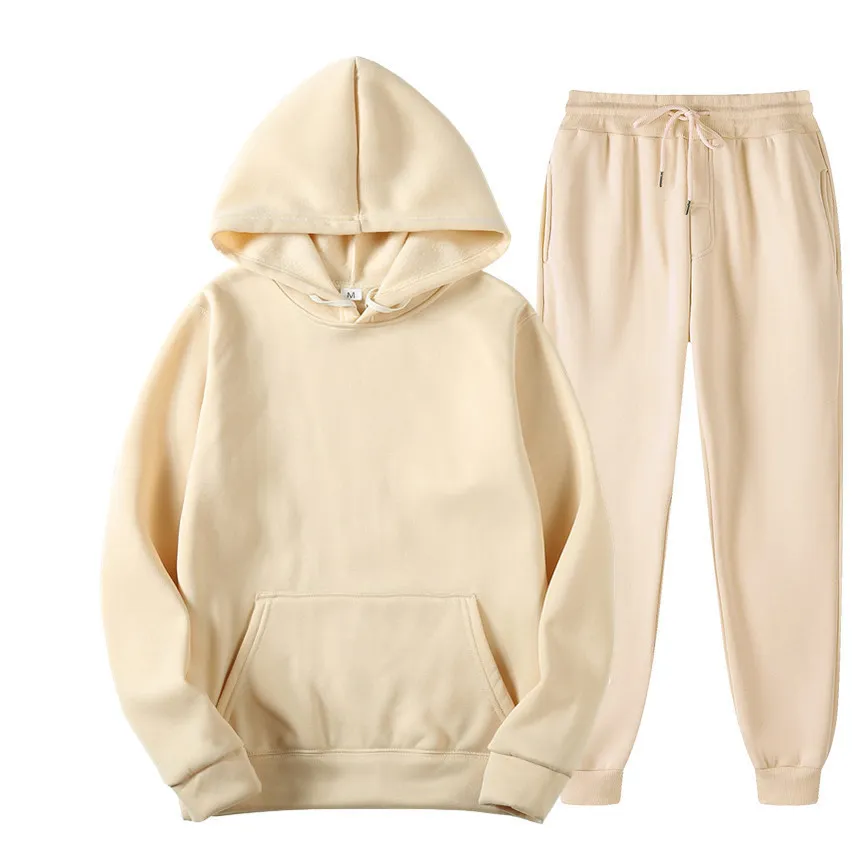 Men's Fleece Hoodie Sweatshirt Suit - Casual Pullover Tracksuit for Sports & Fashion - Cross-Border Export Quality showcase 3