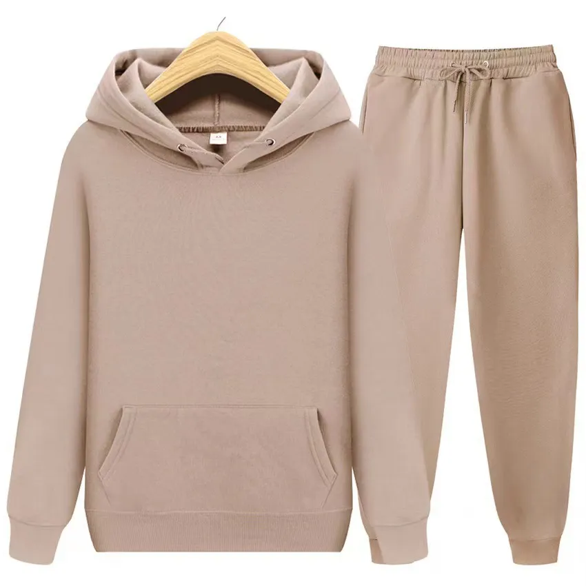 Men's Fleece Hoodie Sweatshirt Suit - Casual Pullover Tracksuit for Sports & Fashion - Cross-Border Export Quality thumbnail 10