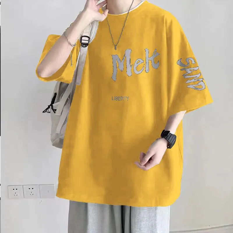 Men's Plus Size Cotton T-Shirt - Heavyweight, Loose Fit, Short Sleeve Summer Fashion Tee for Big and Tall Men (100kg-150kg) showcase 18