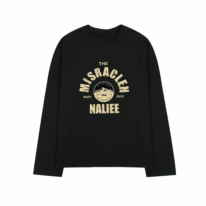 Men's Long Sleeve T-Shirt Autumn Fashion Trendy Brand Hong Kong Style Loose Fit All-Match Pullover Sweater for Spring/Fall showcase 8
