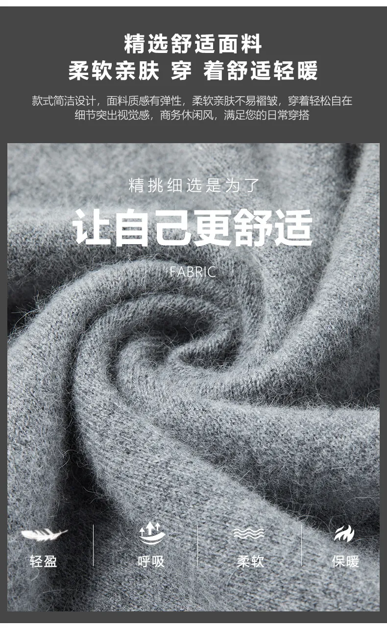 Men's Slim Fit Knitted Pullover Sweater, Casual Solid Color Semi-High Collar Basic Shirt for Young and Middle-Aged Men, Available in 9 Colors showcase 8