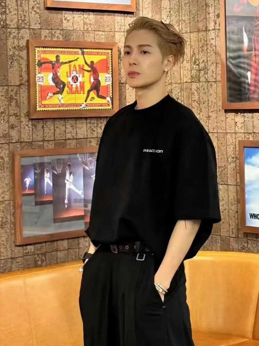 Men's Graphic T-Shirt, Wang Jiaer Star Inspired, Heavy Cotton, Short Sleeve, Summer American Style Fashion Top for Men showcase 18