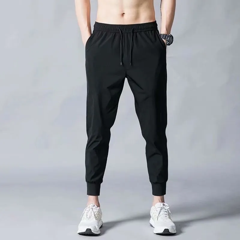 Men's Summer Ice Silk Casual Trousers - Lightweight Breathable Straight Leg Pants for Work & Everyday Wear - Korean Slim Fit Style thumbnail 8