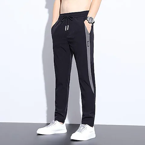 Men's Summer Ice Silk Casual Trousers - Lightweight Breathable Straight Leg Pants for Work & Everyday Wear - Korean Slim Fit Style