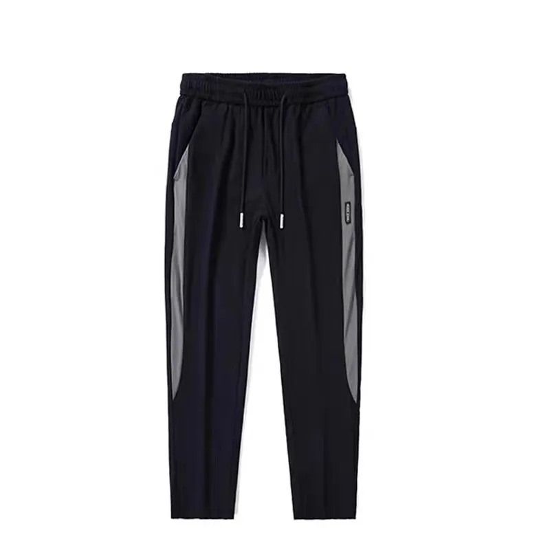 Men's Summer Ice Silk Casual Trousers - Lightweight Breathable Straight Leg Pants for Work & Everyday Wear - Korean Slim Fit Style thumbnail 5