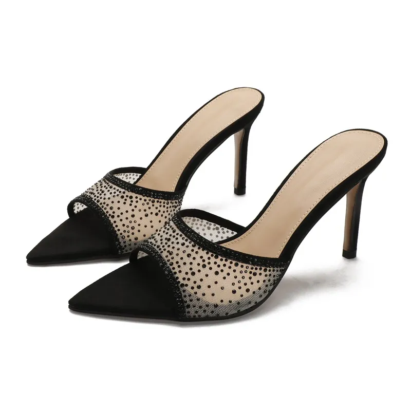 Women's Sexy Pointed Toe High Heel Slippers - Summer Fashion Stiletto Sandals for Ladies thumbnail 3