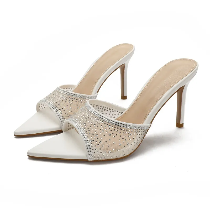 Women's Sexy Pointed Toe High Heel Slippers - Summer Fashion Stiletto Sandals for Ladies thumbnail 1