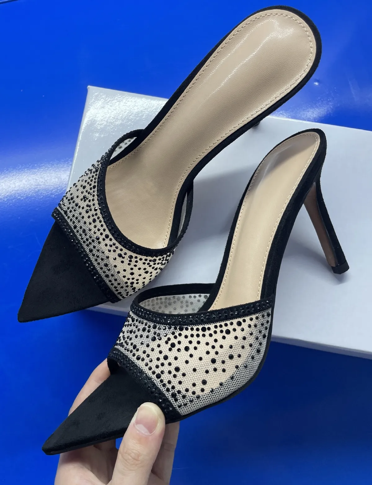 Women's Sexy Pointed Toe High Heel Slippers - Summer Fashion Stiletto Sandals for Ladies showcase 5