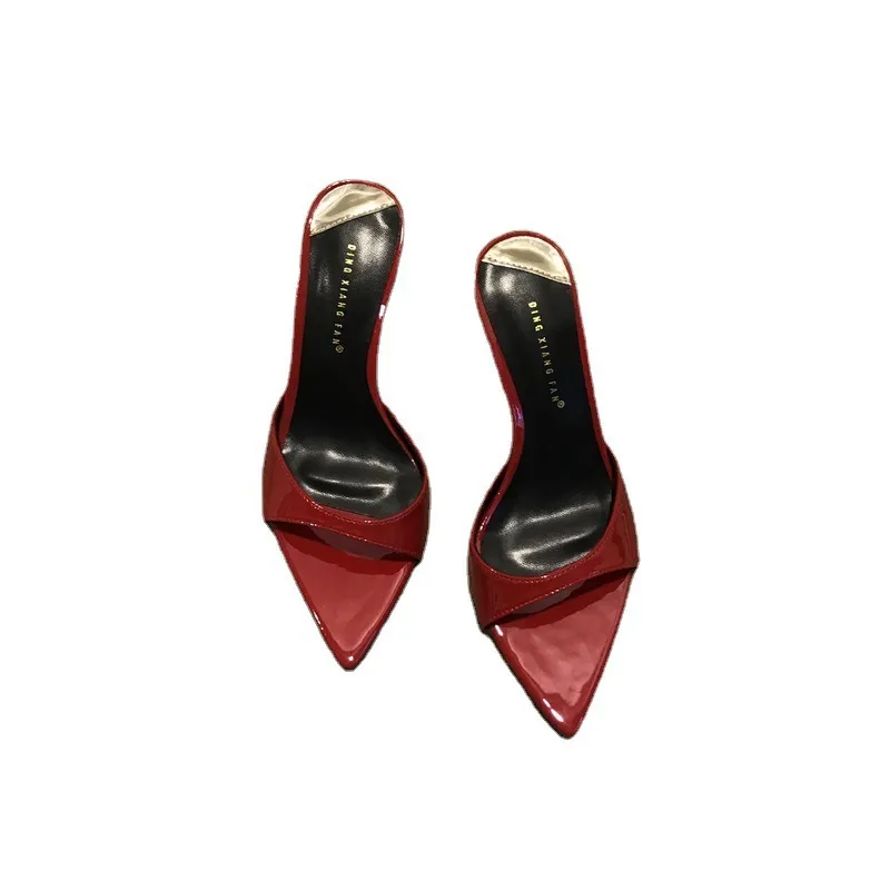 Women's Stiletto High Heel Sandals - 2025 Fashion Open Toe Half Slippers - Elegant Pointed Toe Fairy Style Outerwear Shoes thumbnail 5