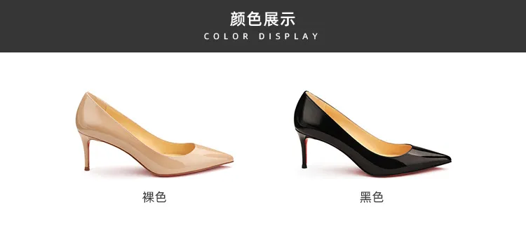 Women's Pointed Toe High Heels Stilettos Genuine Sheepskin Leather Red Bottom Court Shoes Comfortable Slip-On Dress Pumps for Work Party Wedding showcase 3