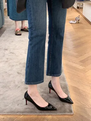 Women's Pointed Toe High Heels Stilettos Genuine Sheepskin Leather Red Bottom Court Shoes Comfortable Slip-On Dress Pumps for Work Party Wedding thumbnail 7
