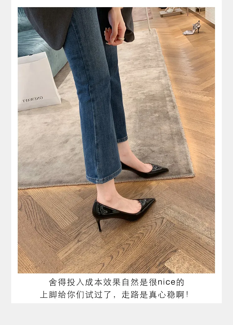 Women's Pointed Toe High Heels Stilettos Genuine Sheepskin Leather Red Bottom Court Shoes Comfortable Slip-On Dress Pumps for Work Party Wedding showcase 20