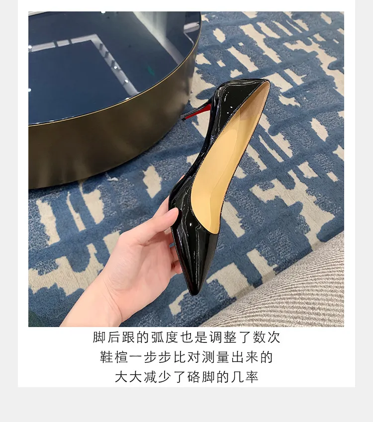 Women's Pointed Toe High Heels Stilettos Genuine Sheepskin Leather Red Bottom Court Shoes Comfortable Slip-On Dress Pumps for Work Party Wedding showcase 11
