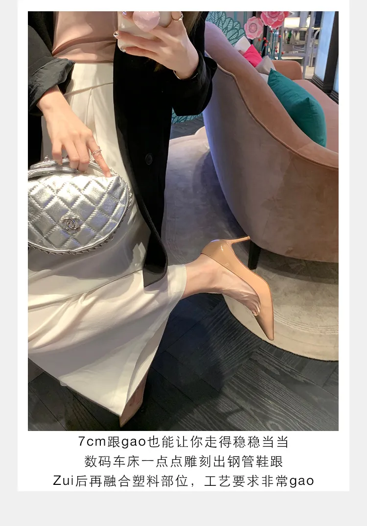 Women's Pointed Toe High Heels Stilettos Genuine Sheepskin Leather Red Bottom Court Shoes Comfortable Slip-On Dress Pumps for Work Party Wedding showcase 15