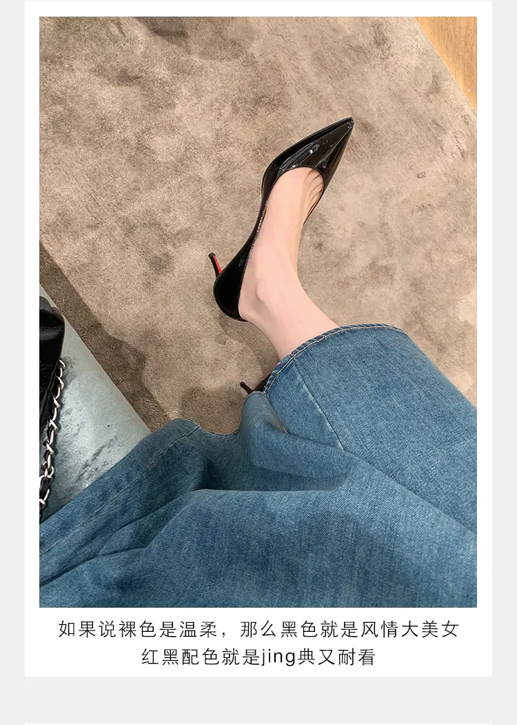 Women's Pointed Toe High Heels Stilettos Genuine Sheepskin Leather Red Bottom Court Shoes Comfortable Slip-On Dress Pumps for Work Party Wedding showcase 18