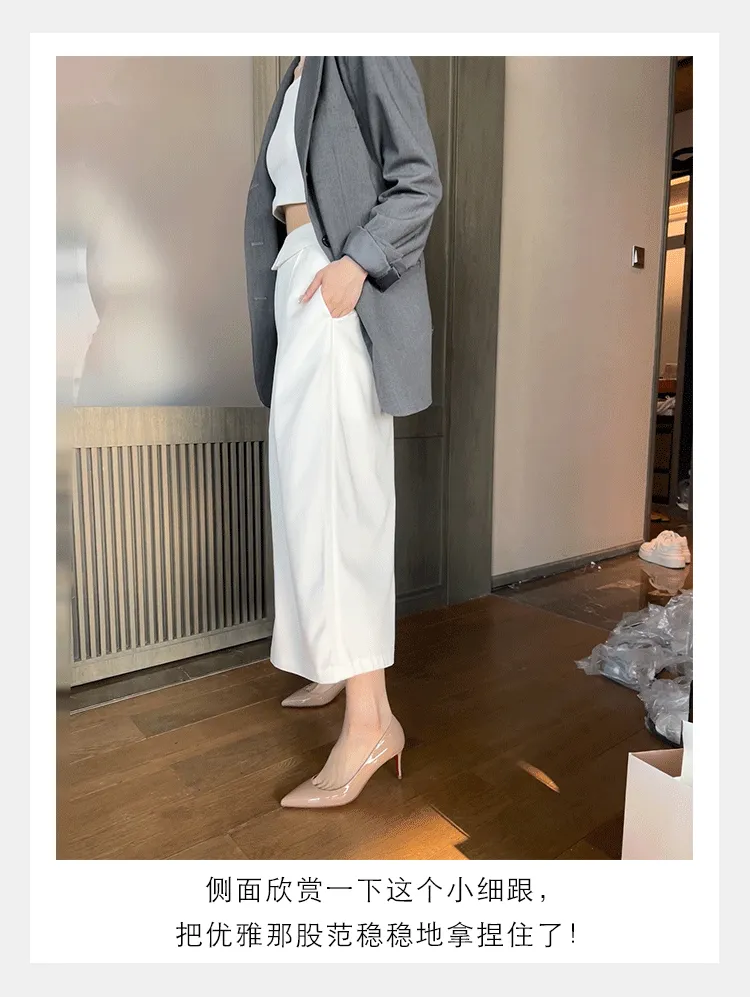 Women's Pointed Toe High Heels Stilettos Genuine Sheepskin Leather Red Bottom Court Shoes Comfortable Slip-On Dress Pumps for Work Party Wedding showcase 6