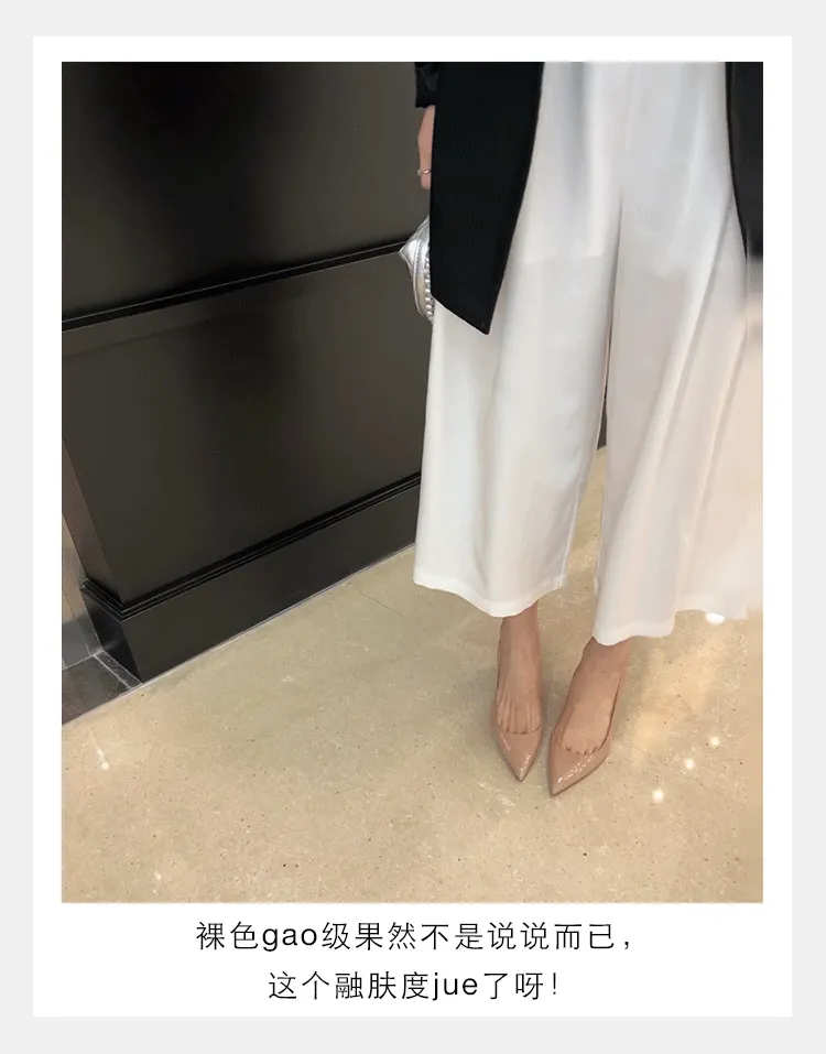 Women's Pointed Toe High Heels Stilettos Genuine Sheepskin Leather Red Bottom Court Shoes Comfortable Slip-On Dress Pumps for Work Party Wedding showcase 4