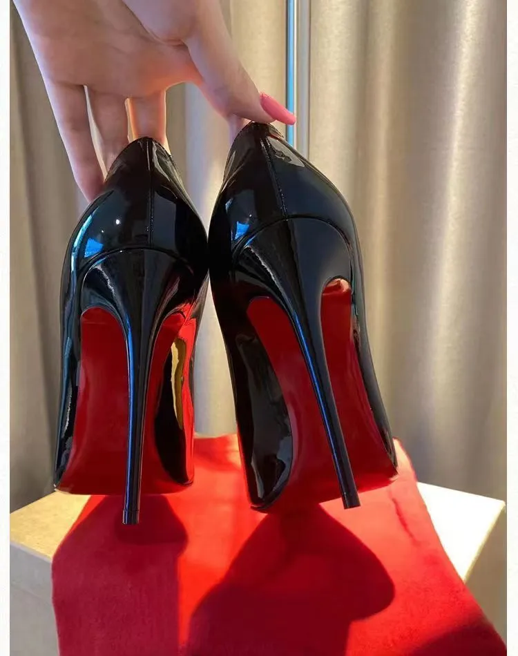 Women's Sexy Red Bottom High Heels Stiletto Pumps - European American Style, Comfortable Single Layer Dress Shoes for Parties & Events 2023 showcase 5
