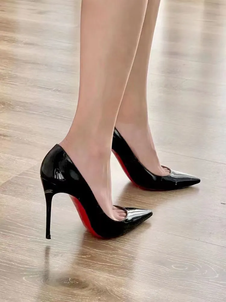 Women's Sexy Red Bottom High Heels Stiletto Pumps - European American Style, Comfortable Single Layer Dress Shoes for Parties & Events 2023 showcase 4