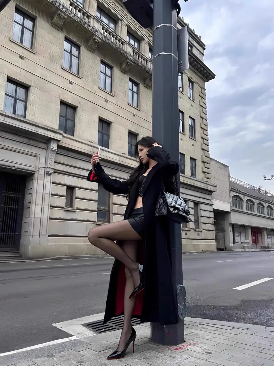Women's Black Pointed-Toe High Heels with Red Soles - Comfortable Stiletto Shoes for Party, Wedding, or Everyday Fashion - Versatile and Sexy Spring Style showcase 12