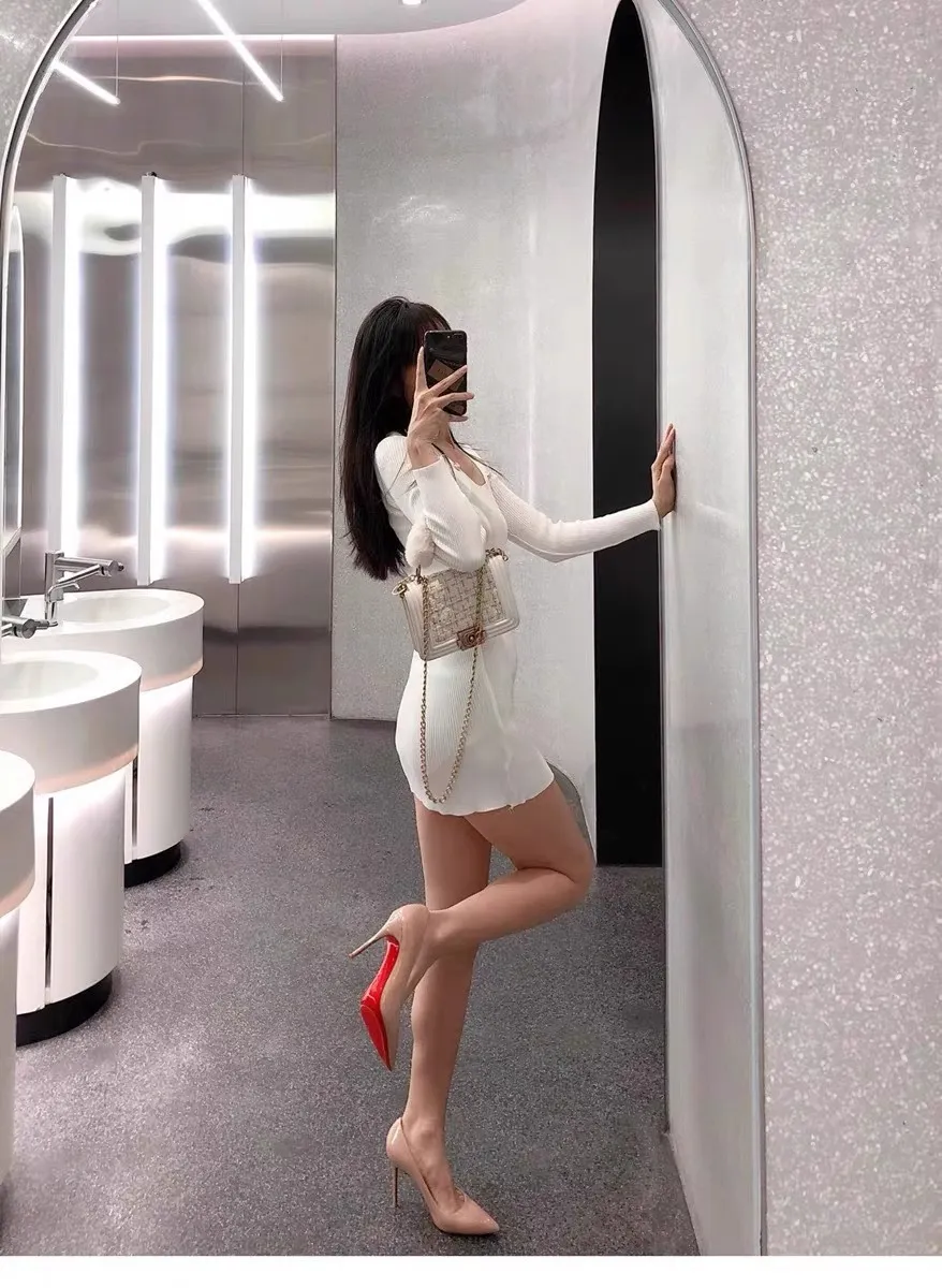 Women's Black Pointed-Toe High Heels with Red Soles - Comfortable Stiletto Shoes for Party, Wedding, or Everyday Fashion - Versatile and Sexy Spring Style showcase 18