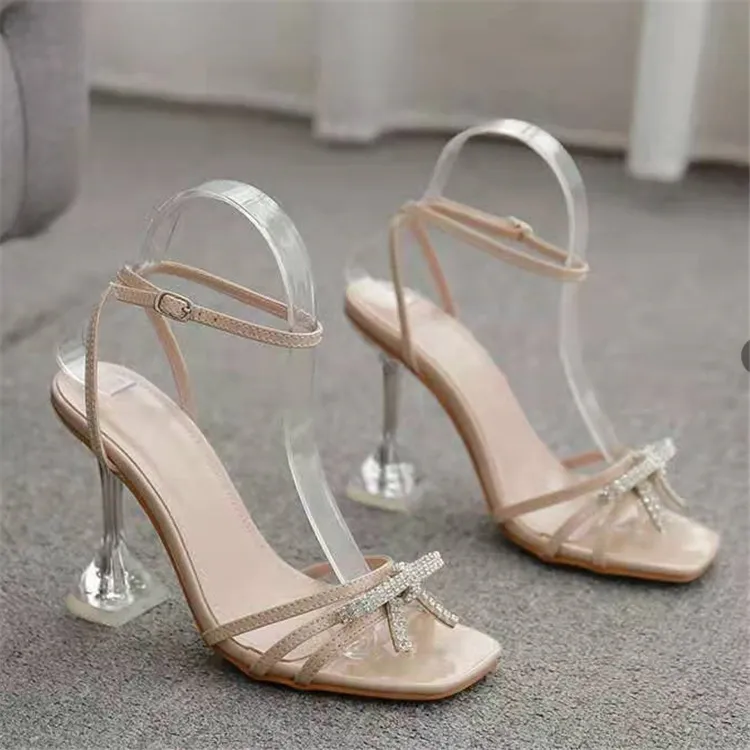 Rhinestone Butterfly High Heel Sandals - Sexy European American Fashion Women's Shoes for Summer 2025 - Elegant Party Wedding Heels thumbnail 7
