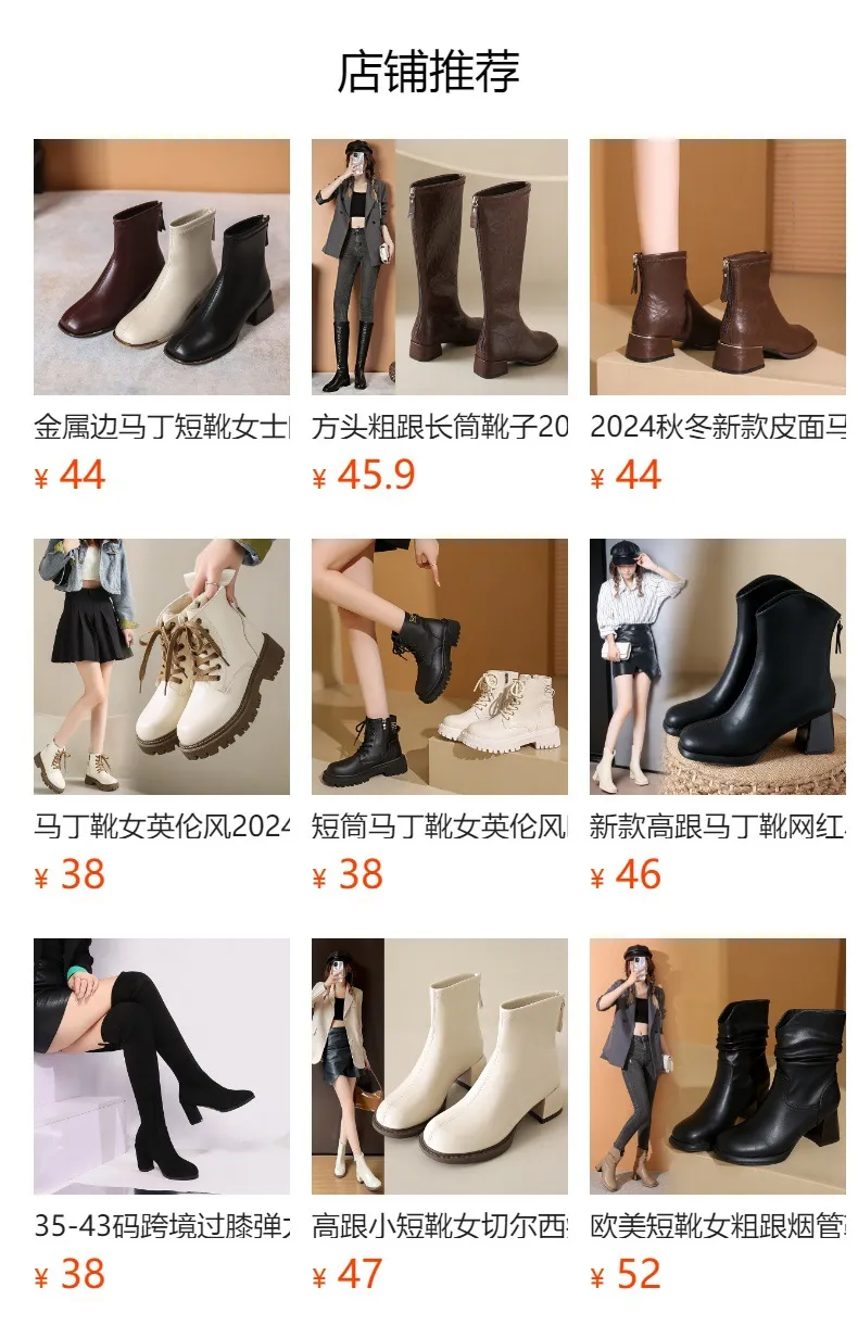 Women's Suede Ankle Boots High Heel Thick Bottom Fashion Martin Boots with Rear Zipper Comfortable Stylish Cloth Booties for Ladies showcase 1