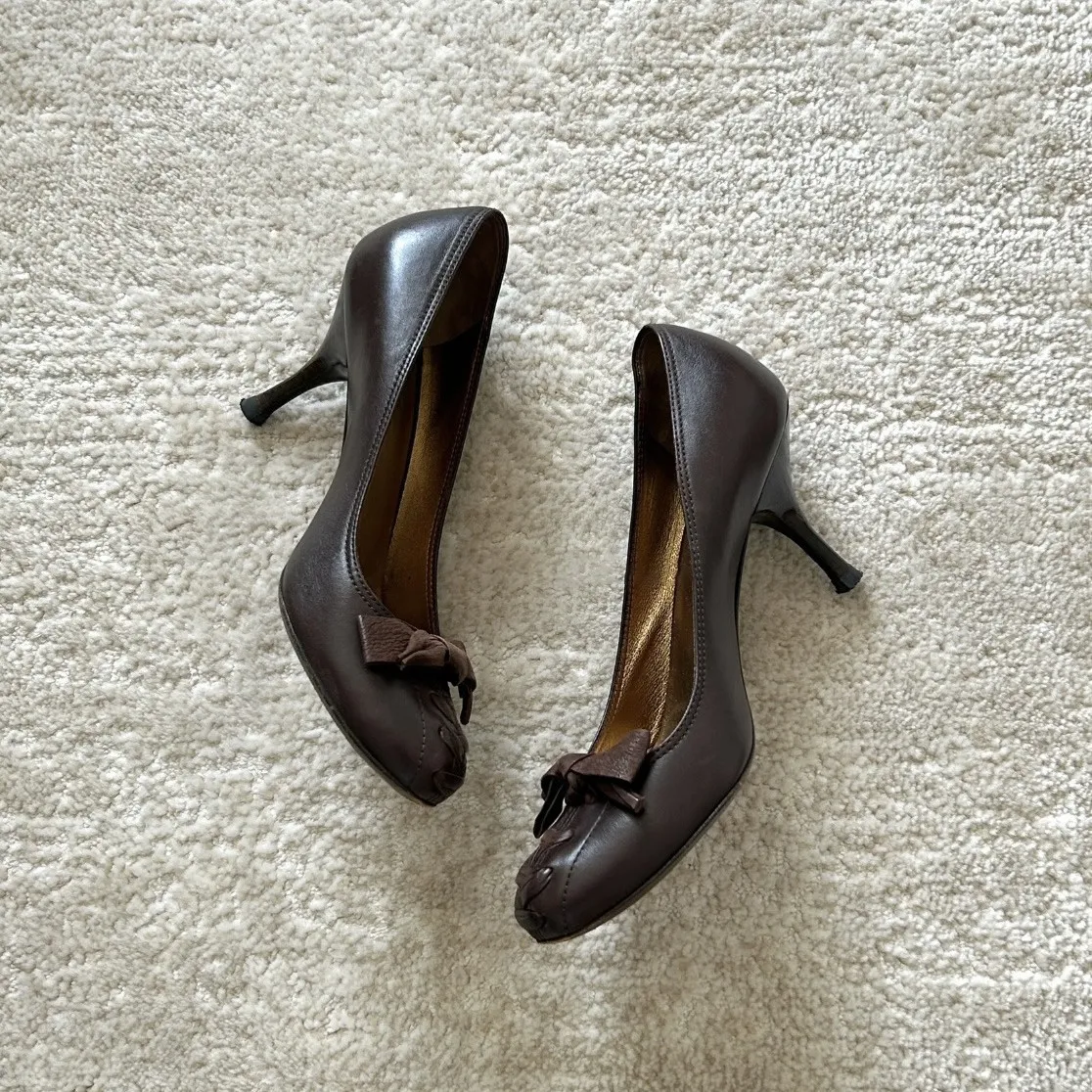 Women's High Heels Stiletto Pumps with Bow - Elegant Retro French Style Shoes for Parties, Weddings, and Special Occasions - 2025 New Collection thumbnail 3