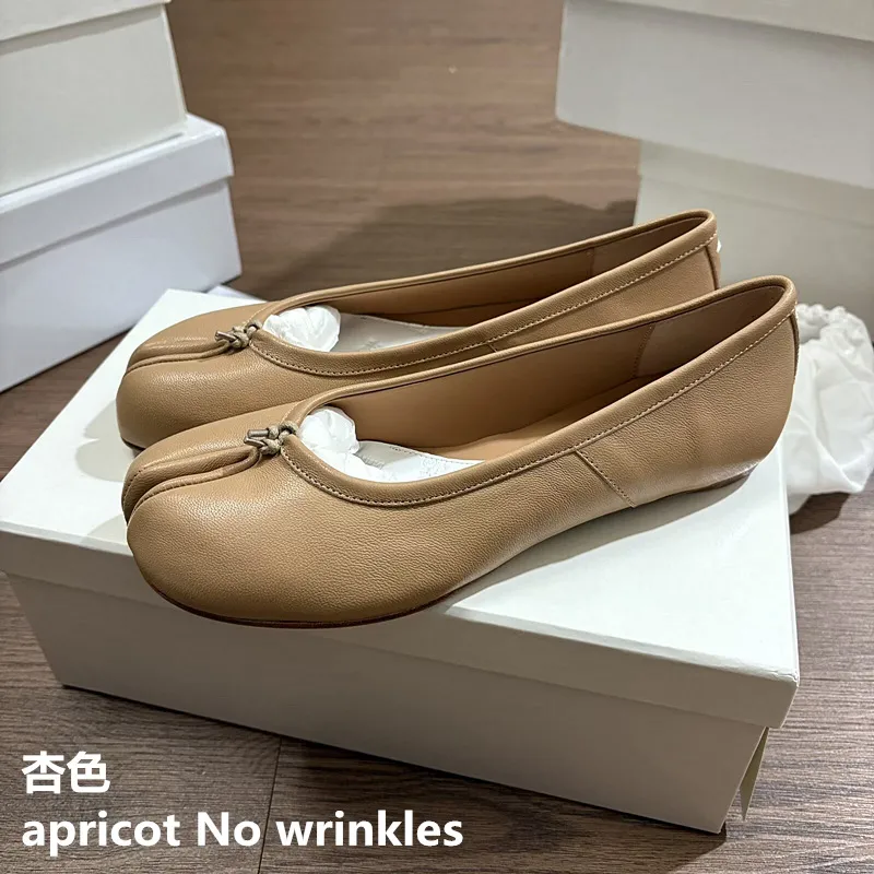 MM6 Margiela Women's Pleated Leather Ballet Flats - Genuine Leather Toe, Soft Sheepskin, Casual Folding Shoes for Ladies thumbnail 10