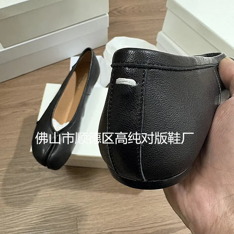 MM6 Margiela Women's Pleated Leather Ballet Flats - Genuine Leather Toe, Soft Sheepskin, Casual Folding Shoes for Ladies showcase 9