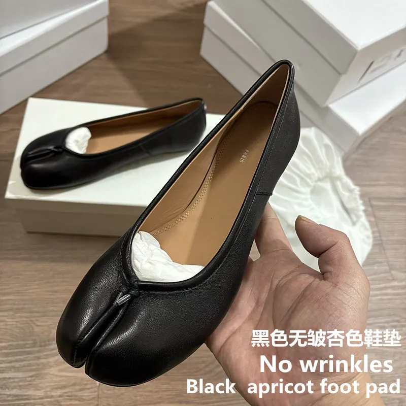 MM6 Margiela Women's Pleated Leather Ballet Flats - Genuine Leather Toe, Soft Sheepskin, Casual Folding Shoes for Ladies showcase 13