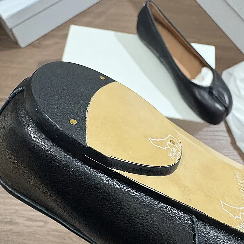 MM6 Margiela Women's Pleated Leather Ballet Flats - Genuine Leather Toe, Soft Sheepskin, Casual Folding Shoes for Ladies showcase 10