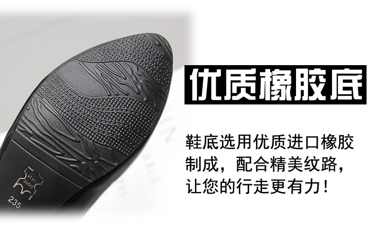 Women's Black Leather Work Shoes Comfortable Mid-Heel Professional Interview Formal Dress Shoes Spring Single Shoes showcase 12