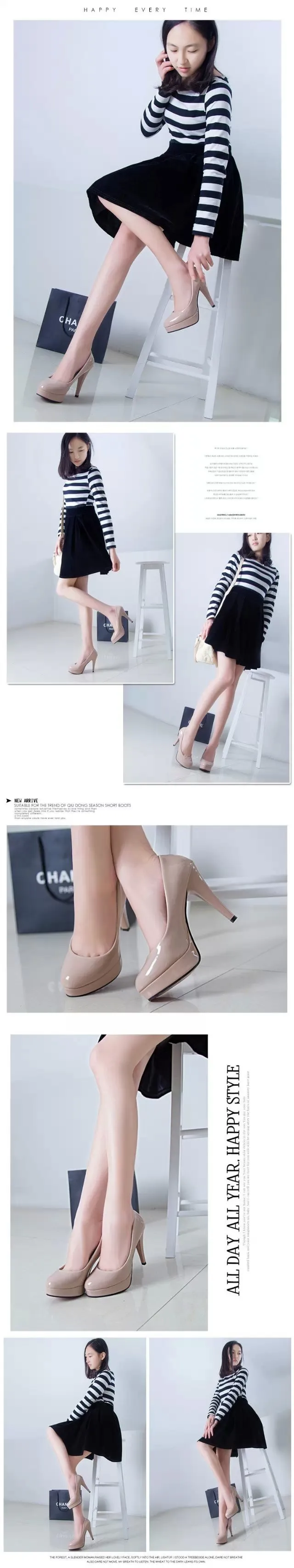 Women's High Heels Sexy Patent Leather Round Toe Stiletto Heel Fashion Party Shoes for Women Wholesale showcase 2
