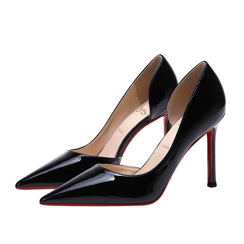 Women's Nude High Heels Stiletto Red Sole - Pointed Toe Patent Leather Sexy Elegant Party Dress Shoes 2025 New Style thumbnail 10