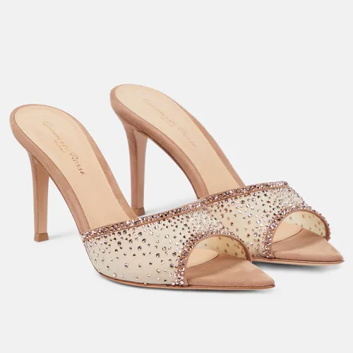 Women's Summer High Heel Mules Sandals - European American Style Pointed Toe Sexy Fashion Outdoor Slip-Ons for Ladies showcase 1
