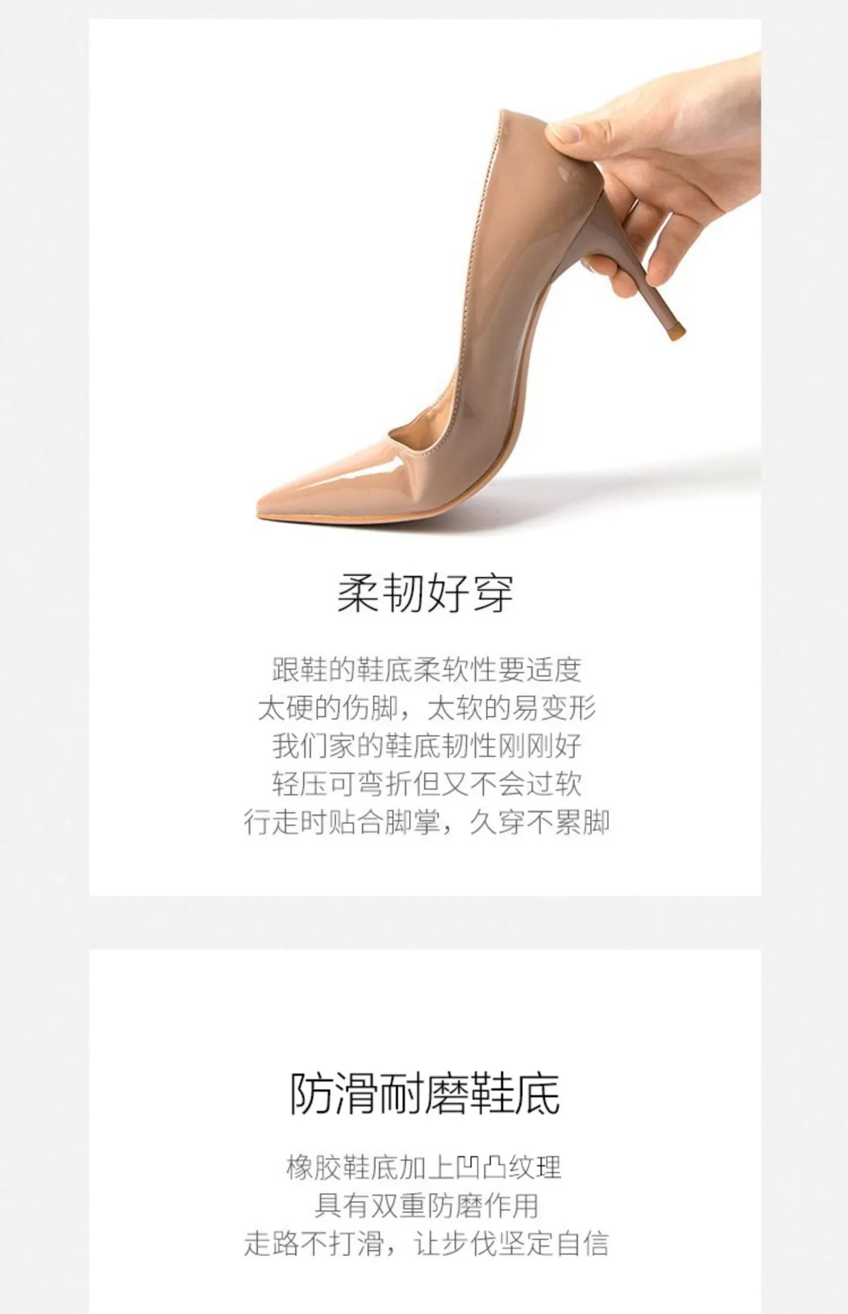 Elegant Nude Leather High Heels for Women - Pointed Toe Stiletto Heel - New 2024 Spring/Autumn/Winter Black Single Layer Shoes showcase 9