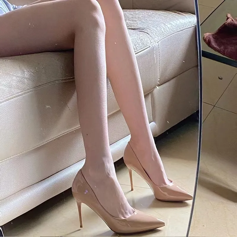 Women's High Heels - Pointed Toe Stiletto Pumps - Nude Color, Comfortable, Professional, Versatile - Spring 2024 Fashion thumbnail 9