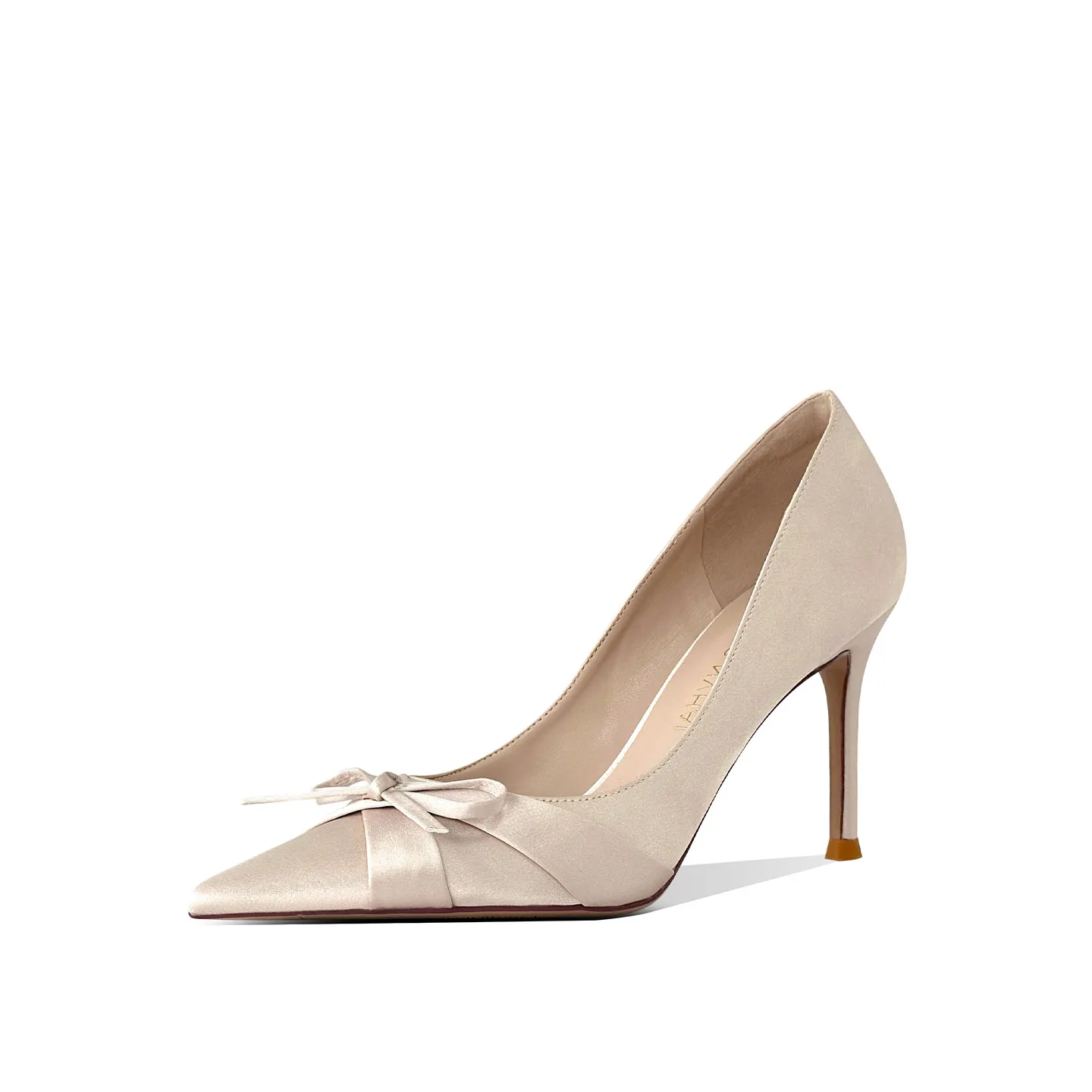 Women's Satin Stiletto High Heels Elegant Party Dress Shoes Pointed Toe Pumps with Bowknot Wholesale thumbnail 5