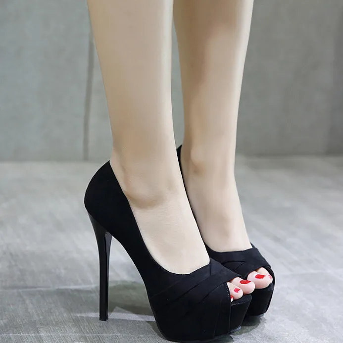 Women's Super High Heel Platform Sandals - Waterproof Fish Mouth Flats, Comfortable Evening Party Shoes, Sizes 34-39 thumbnail 6