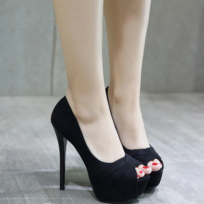 Women's Super High Heel Platform Sandals - Waterproof Fish Mouth Flats, Comfortable Evening Party Shoes, Sizes 34-39 thumbnail 4