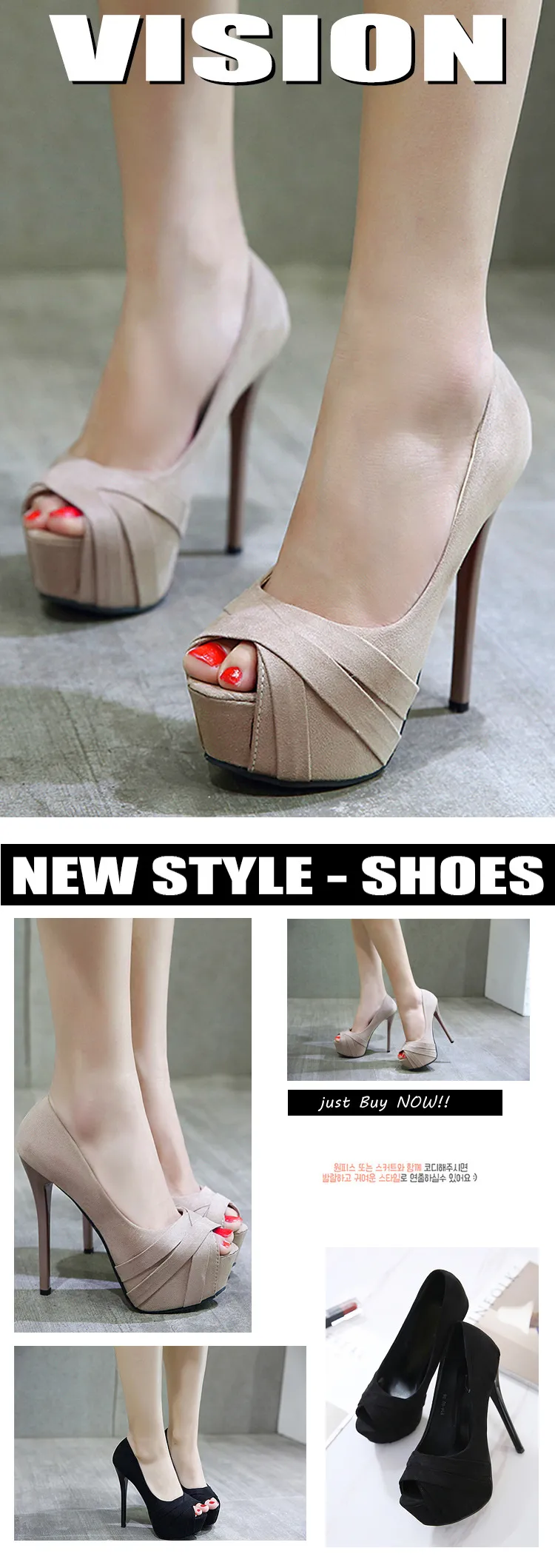 Women's Super High Heel Platform Sandals - Waterproof Fish Mouth Flats, Comfortable Evening Party Shoes, Sizes 34-39 showcase 1