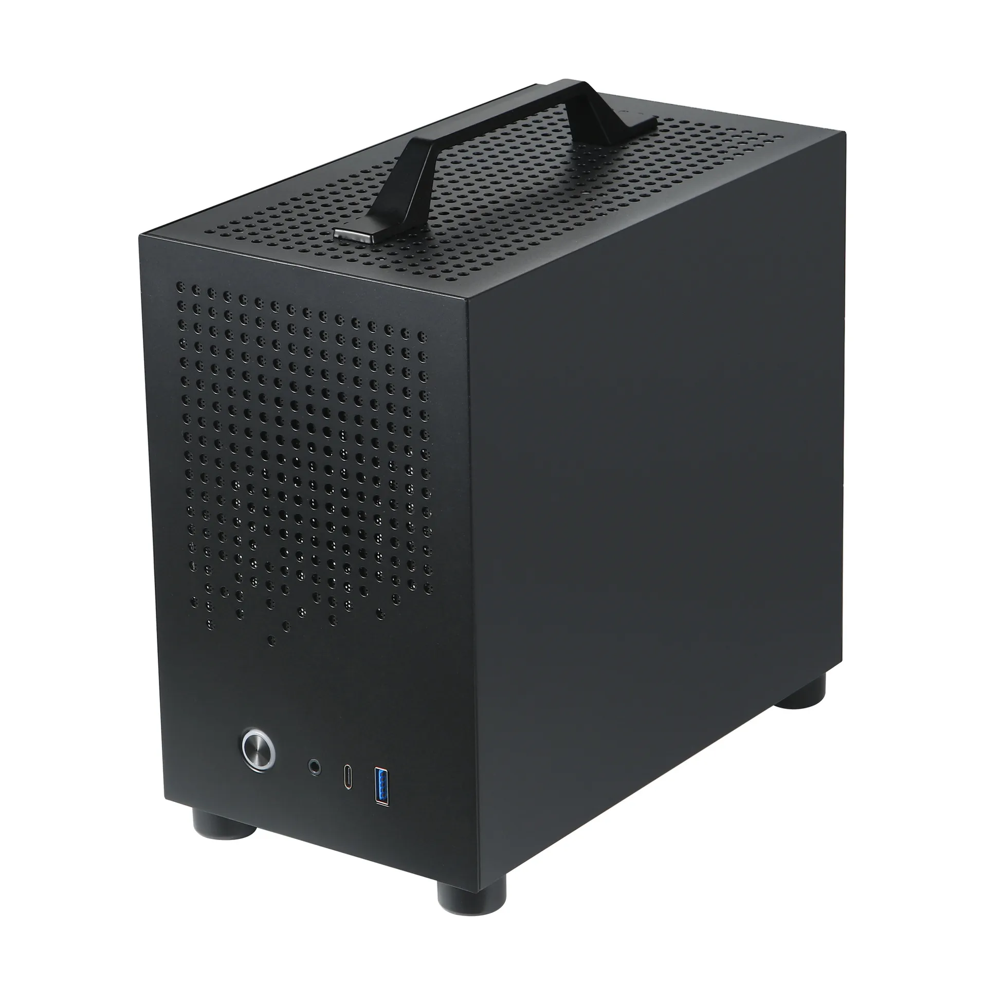 SKTC A17 SGCC Mini ITX PC Case, Small Form Factor Chassis, Supports SFX Power Supply, 21cm Graphics Card for Desktop Computer