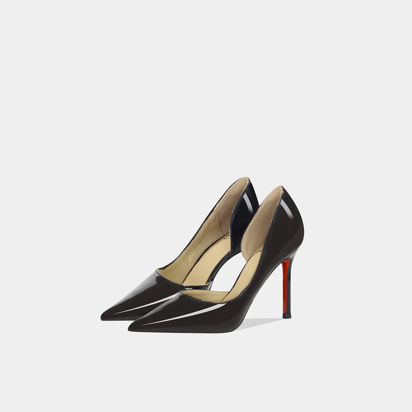 Women's Nude Pointed Toe High Heels - Red Bottom Stilettos, Korean Style, Comfortable, Versatile Spring Fashion Dress Shoes thumbnail 1