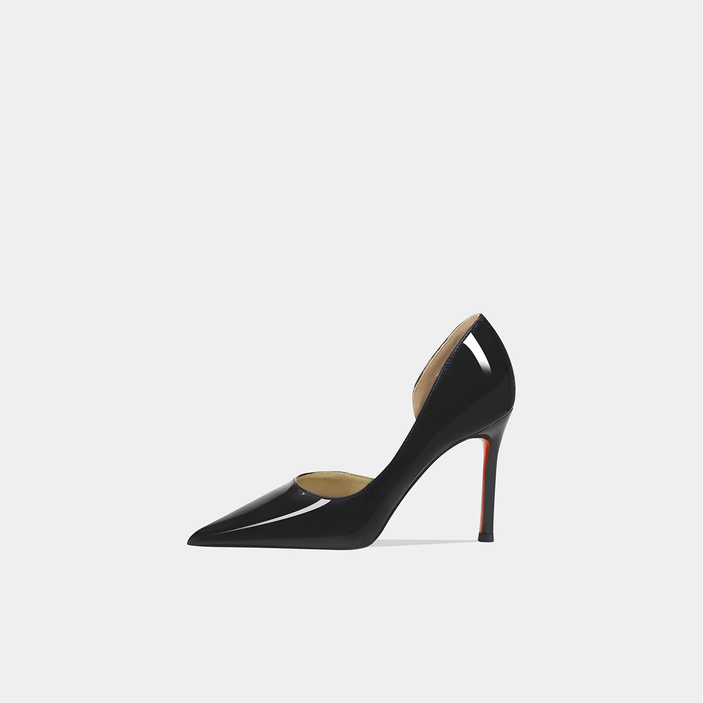 Women's Nude Pointed Toe High Heels - Red Bottom Stilettos, Korean Style, Comfortable, Versatile Spring Fashion Dress Shoes thumbnail 5