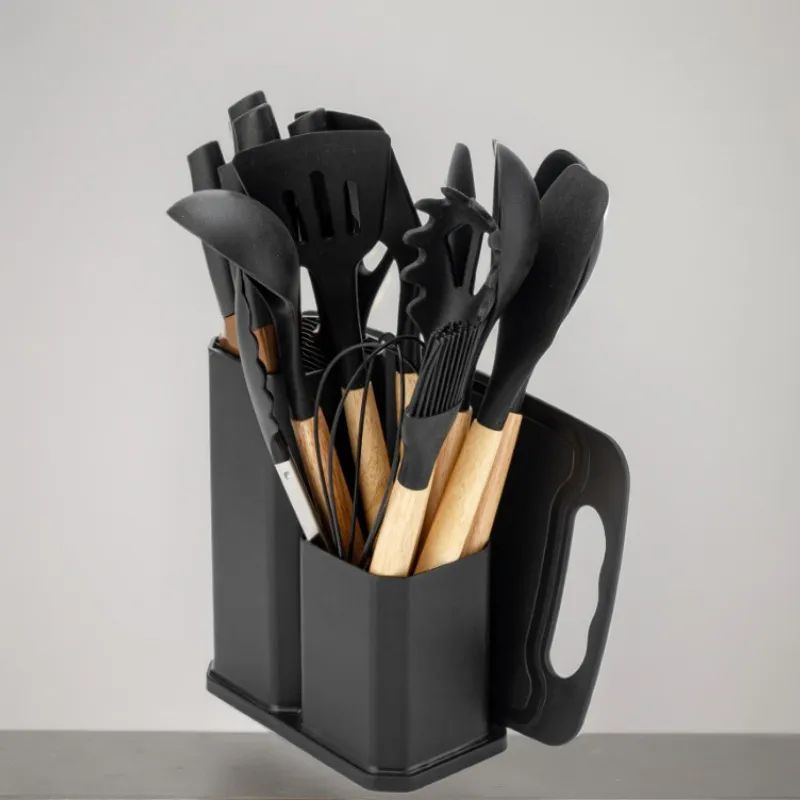 19-Piece Silicone Kitchen Utensil Set - Spatulas, Spoons, Scrapers, Cutting Board - Heat Resistant Cooking Tools with Storage Container - Perfect for Home Chefs thumbnail 6