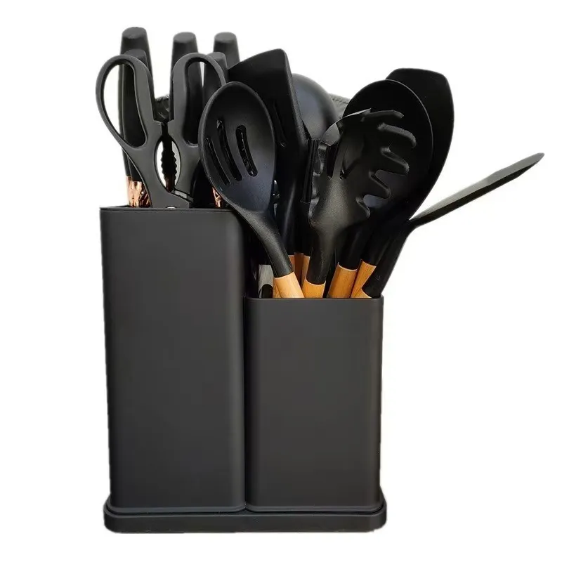19-Piece Silicone Kitchen Utensil Set - Spatulas, Spoons, Scrapers, Cutting Board - Heat Resistant Cooking Tools with Storage Container - Perfect for Home Chefs thumbnail 3