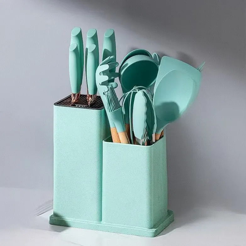 19-Piece Silicone Kitchen Utensil Set - Spatulas, Spoons, Scrapers, Cutting Board - Heat Resistant Cooking Tools with Storage Container - Perfect for Home Chefs thumbnail 8
